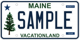 Maine license plate